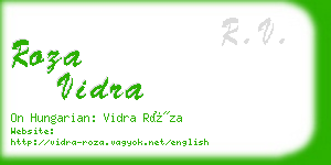 roza vidra business card